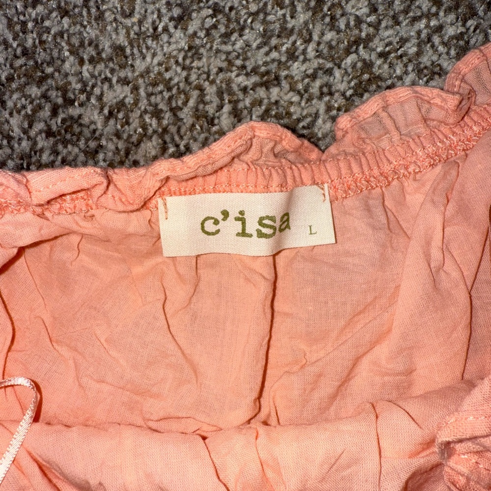 Orange Ruffled Strapless Top - Picture 2 of 2
